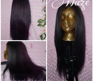 Dark Purple lacefront wig